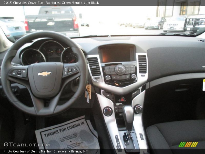 Rainforest Green Metallic / Jet Black 2015 Chevrolet Cruze Eco