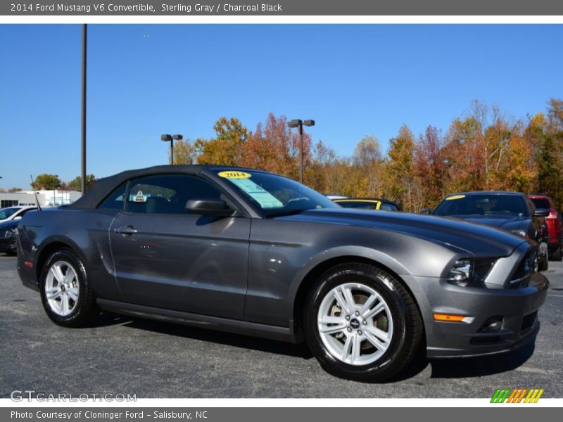 Sterling Gray / Charcoal Black 2014 Ford Mustang V6 Convertible