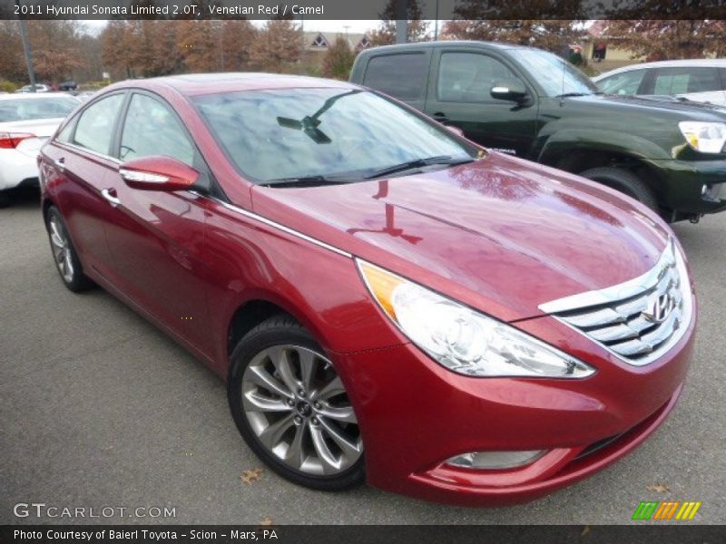 Venetian Red / Camel 2011 Hyundai Sonata Limited 2.0T