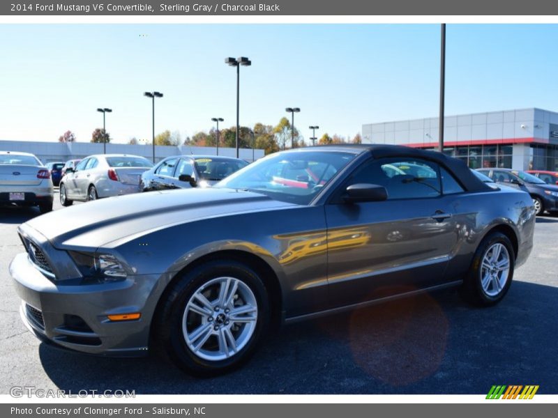 Sterling Gray / Charcoal Black 2014 Ford Mustang V6 Convertible