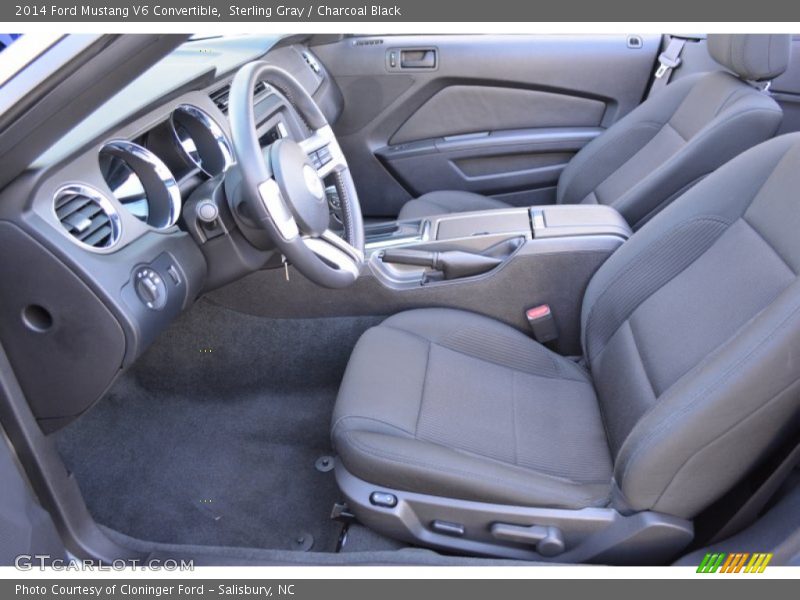 Sterling Gray / Charcoal Black 2014 Ford Mustang V6 Convertible