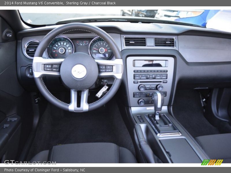 Sterling Gray / Charcoal Black 2014 Ford Mustang V6 Convertible