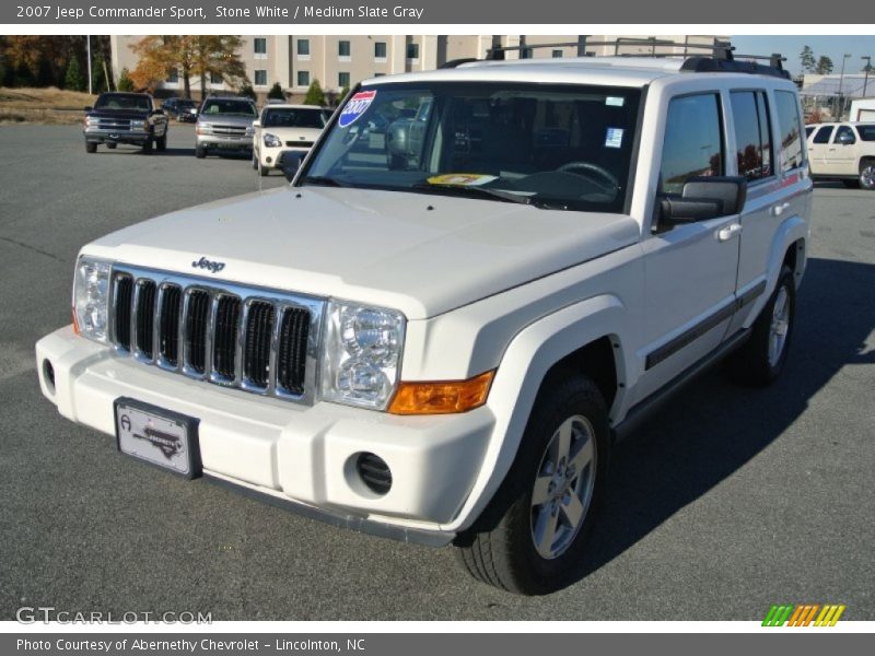 Stone White / Medium Slate Gray 2007 Jeep Commander Sport