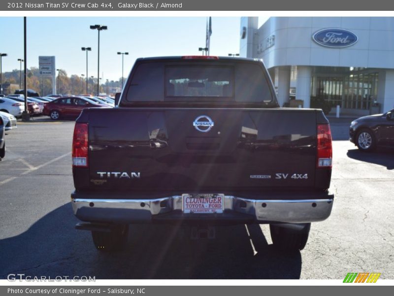 Galaxy Black / Almond 2012 Nissan Titan SV Crew Cab 4x4