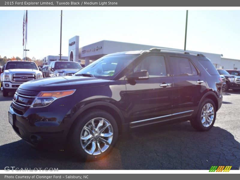 Tuxedo Black / Medium Light Stone 2015 Ford Explorer Limited