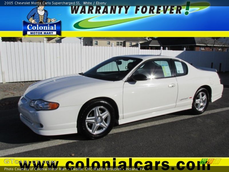 White / Ebony 2005 Chevrolet Monte Carlo Supercharged SS
