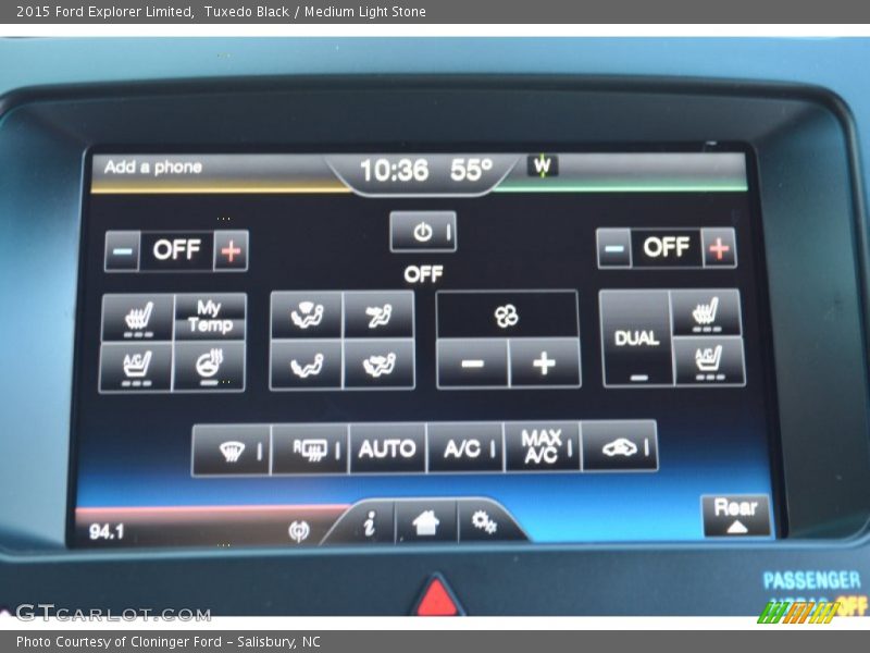 Controls of 2015 Explorer Limited