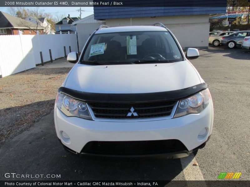 Diamond White Pearl / Black 2008 Mitsubishi Outlander ES 4WD