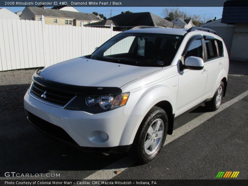 Diamond White Pearl / Black 2008 Mitsubishi Outlander ES 4WD