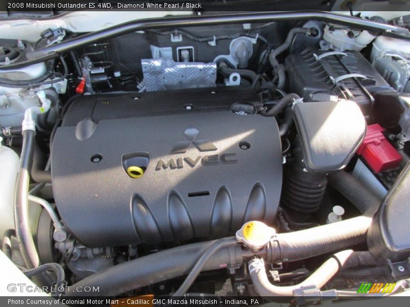 Diamond White Pearl / Black 2008 Mitsubishi Outlander ES 4WD