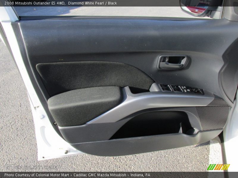 Diamond White Pearl / Black 2008 Mitsubishi Outlander ES 4WD