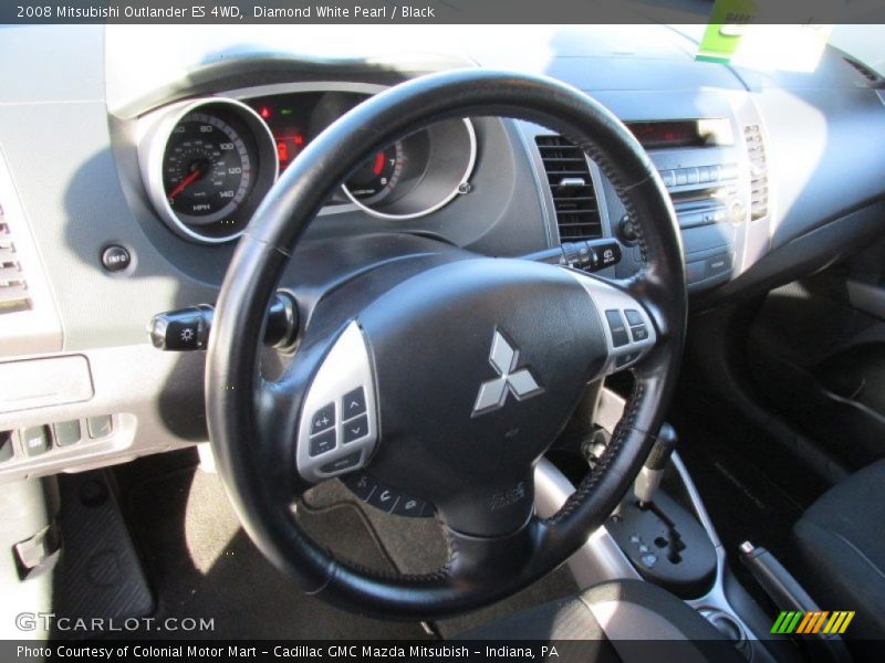 Diamond White Pearl / Black 2008 Mitsubishi Outlander ES 4WD