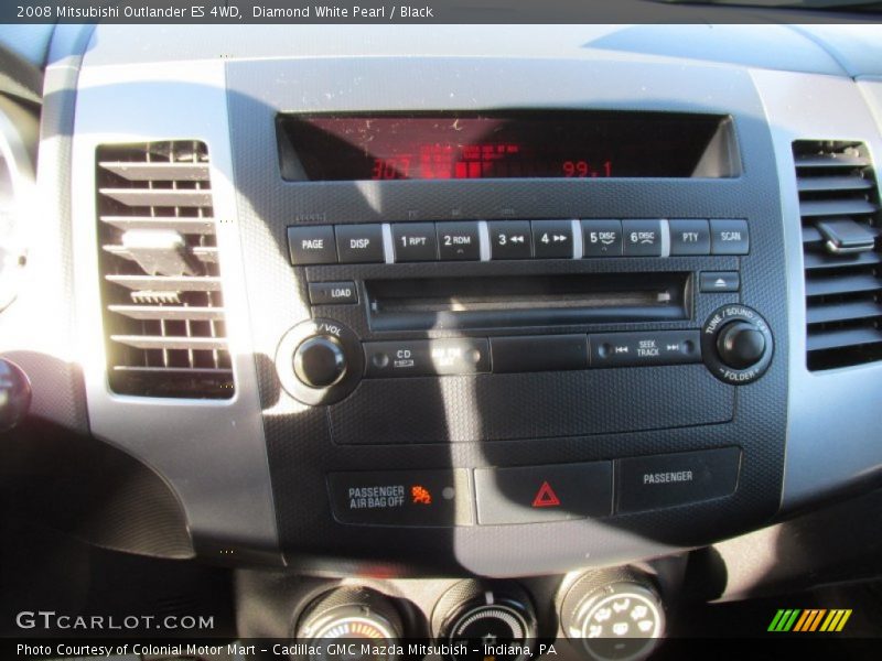 Diamond White Pearl / Black 2008 Mitsubishi Outlander ES 4WD