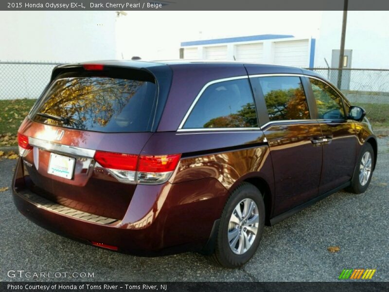 Dark Cherry Pearl / Beige 2015 Honda Odyssey EX-L