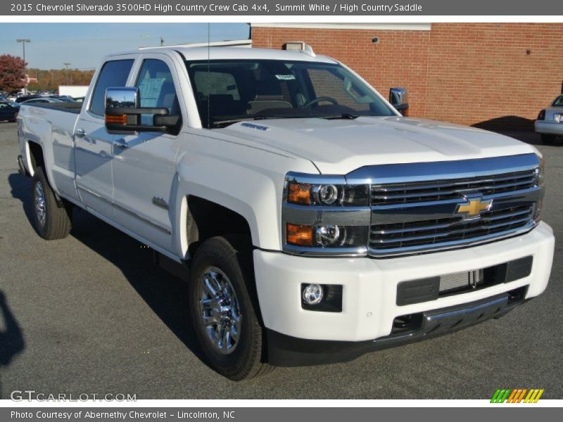 Summit White / High Country Saddle 2015 Chevrolet Silverado 3500HD High Country Crew Cab 4x4