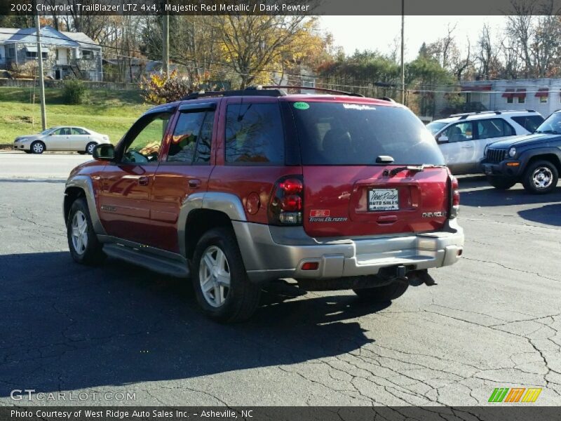 Majestic Red Metallic / Dark Pewter 2002 Chevrolet TrailBlazer LTZ 4x4