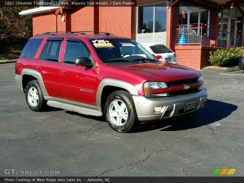 Majestic Red Metallic / Dark Pewter 2002 Chevrolet TrailBlazer LTZ 4x4
