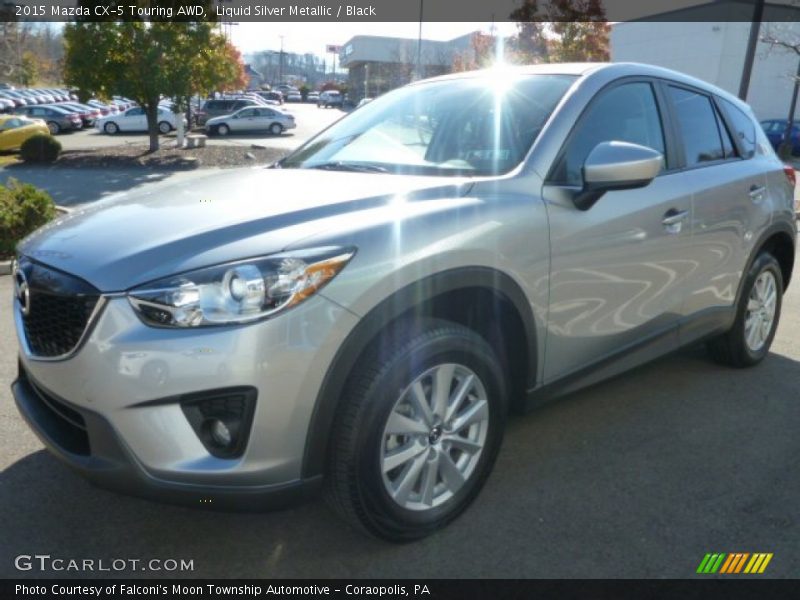 Liquid Silver Metallic / Black 2015 Mazda CX-5 Touring AWD