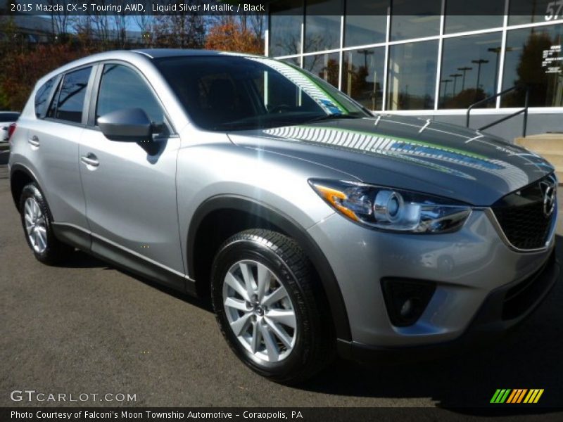 Liquid Silver Metallic / Black 2015 Mazda CX-5 Touring AWD