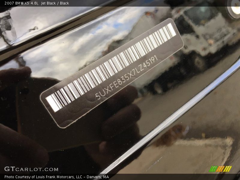 Jet Black / Black 2007 BMW X5 4.8i
