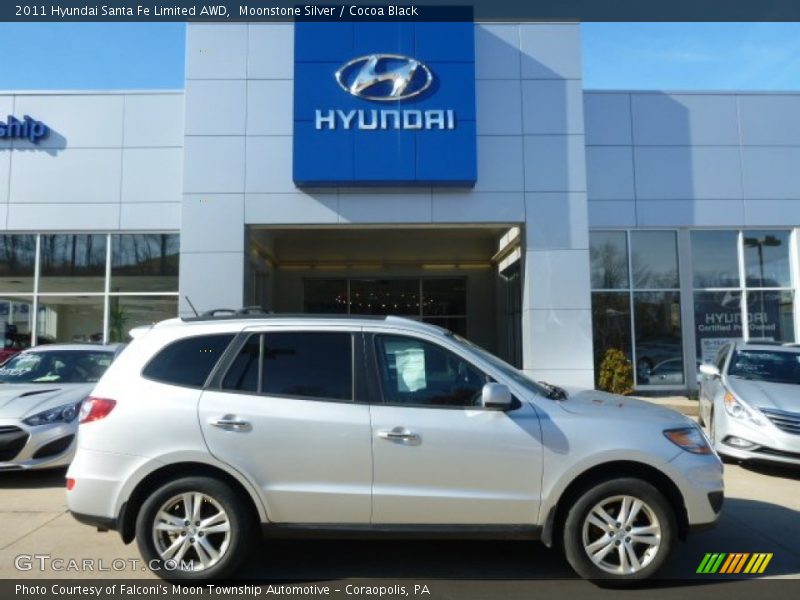 Moonstone Silver / Cocoa Black 2011 Hyundai Santa Fe Limited AWD