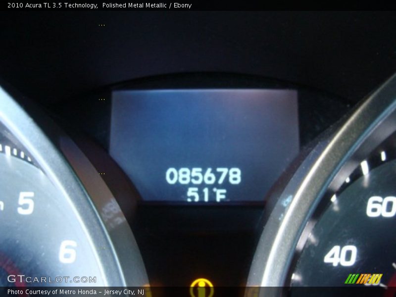 Polished Metal Metallic / Ebony 2010 Acura TL 3.5 Technology