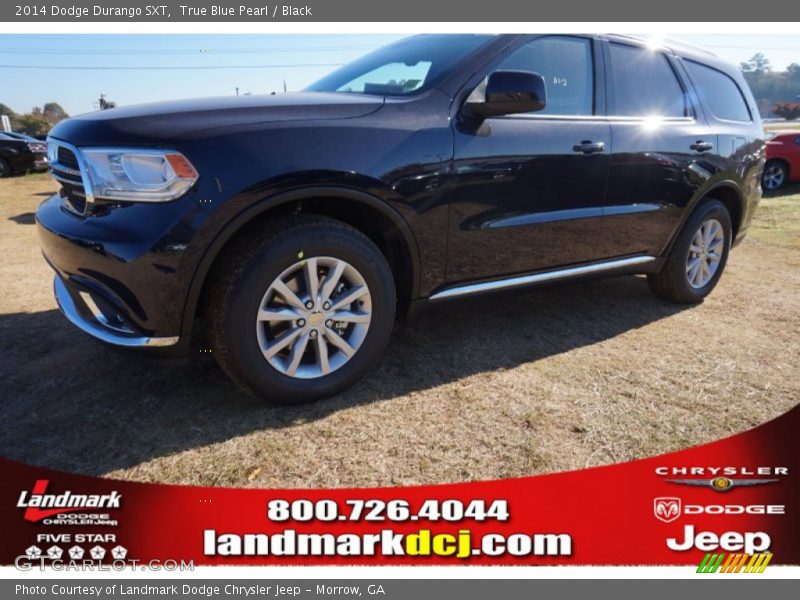 True Blue Pearl / Black 2014 Dodge Durango SXT