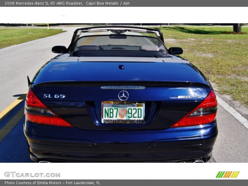 Capri Blue Metallic / Ash 2008 Mercedes-Benz SL 65 AMG Roadster
