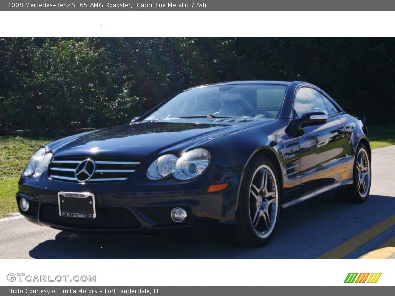 Capri Blue Metallic / Ash 2008 Mercedes-Benz SL 65 AMG Roadster