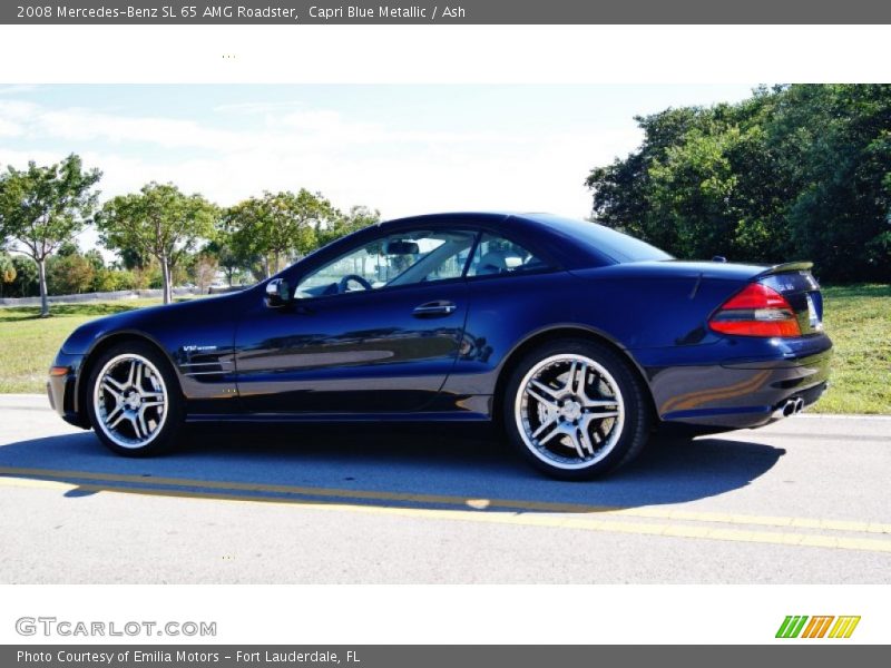 Capri Blue Metallic / Ash 2008 Mercedes-Benz SL 65 AMG Roadster