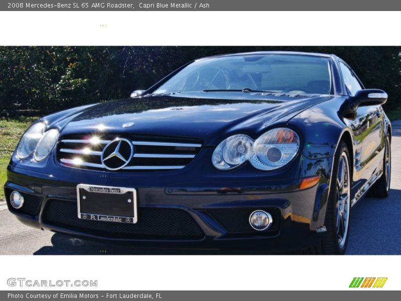 Capri Blue Metallic / Ash 2008 Mercedes-Benz SL 65 AMG Roadster