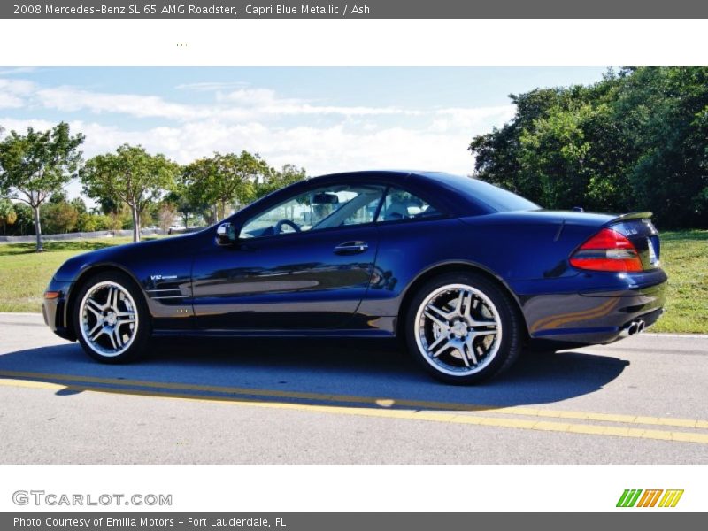 Capri Blue Metallic / Ash 2008 Mercedes-Benz SL 65 AMG Roadster