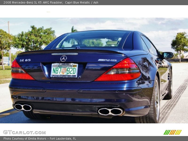 Capri Blue Metallic / Ash 2008 Mercedes-Benz SL 65 AMG Roadster