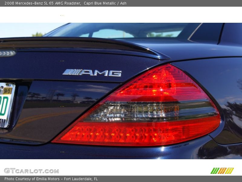 Capri Blue Metallic / Ash 2008 Mercedes-Benz SL 65 AMG Roadster