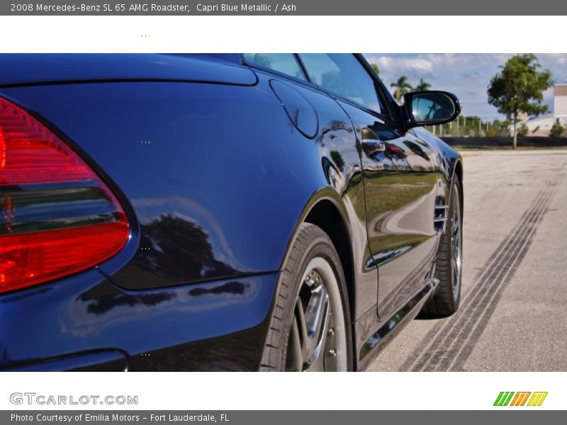 Capri Blue Metallic / Ash 2008 Mercedes-Benz SL 65 AMG Roadster