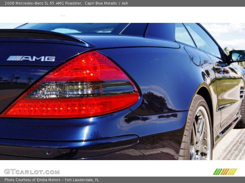 Capri Blue Metallic / Ash 2008 Mercedes-Benz SL 65 AMG Roadster