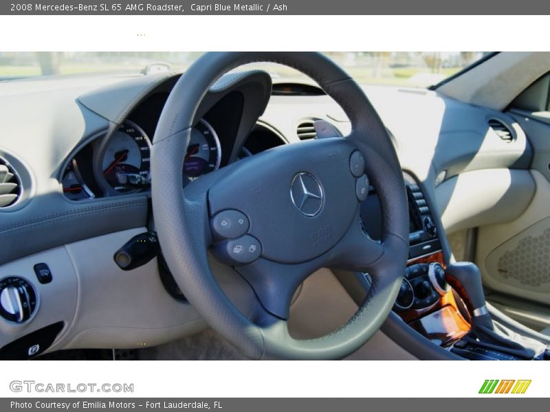 Capri Blue Metallic / Ash 2008 Mercedes-Benz SL 65 AMG Roadster