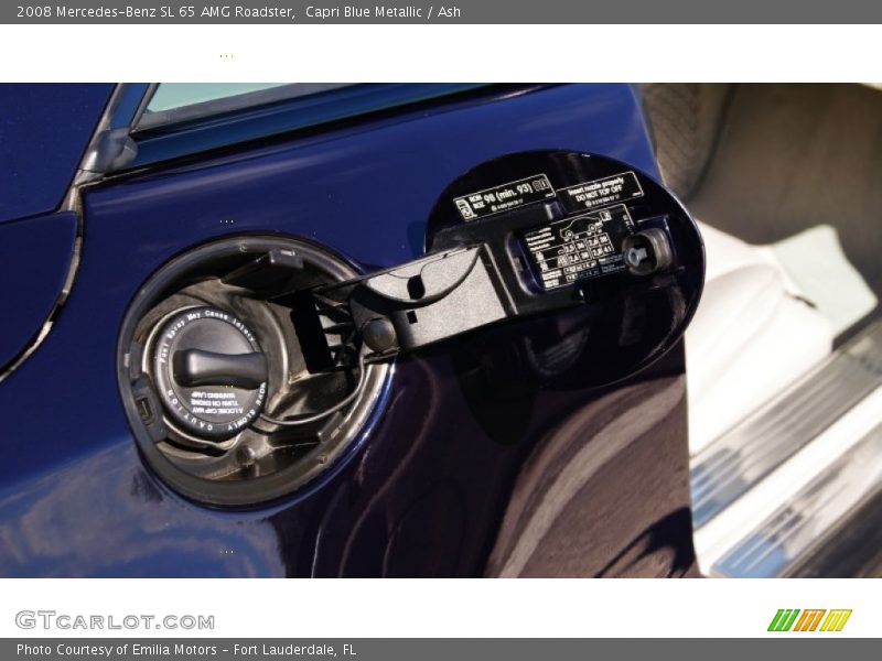 Capri Blue Metallic / Ash 2008 Mercedes-Benz SL 65 AMG Roadster