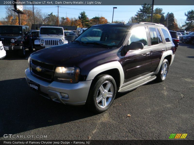 Dark Cherry Metallic / Light Gray 2008 Chevrolet TrailBlazer LT 4x4