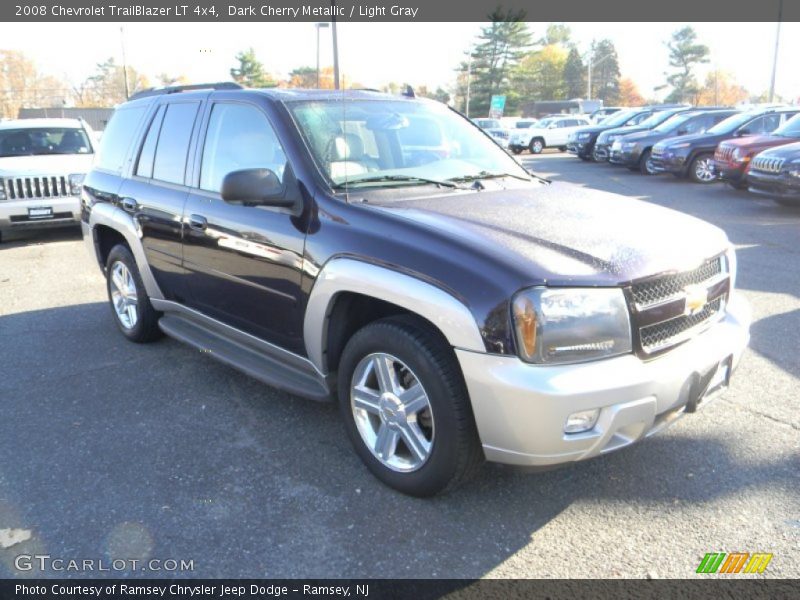 Dark Cherry Metallic / Light Gray 2008 Chevrolet TrailBlazer LT 4x4