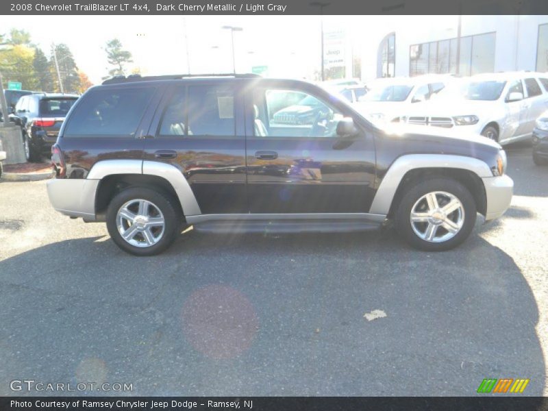 Dark Cherry Metallic / Light Gray 2008 Chevrolet TrailBlazer LT 4x4