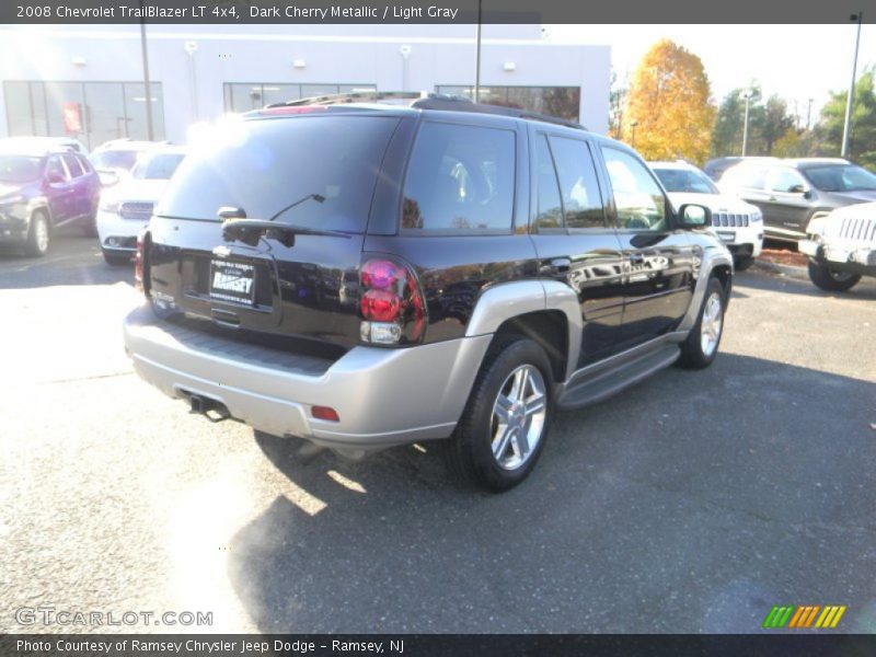Dark Cherry Metallic / Light Gray 2008 Chevrolet TrailBlazer LT 4x4