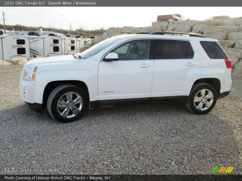 Summit White / Brownstone 2015 GMC Terrain SLT