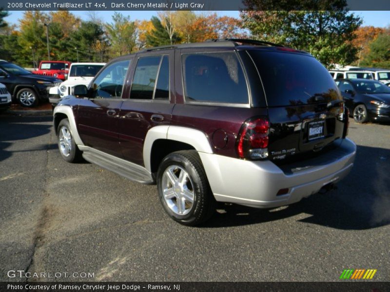 Dark Cherry Metallic / Light Gray 2008 Chevrolet TrailBlazer LT 4x4