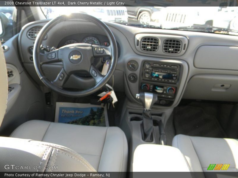 Dark Cherry Metallic / Light Gray 2008 Chevrolet TrailBlazer LT 4x4