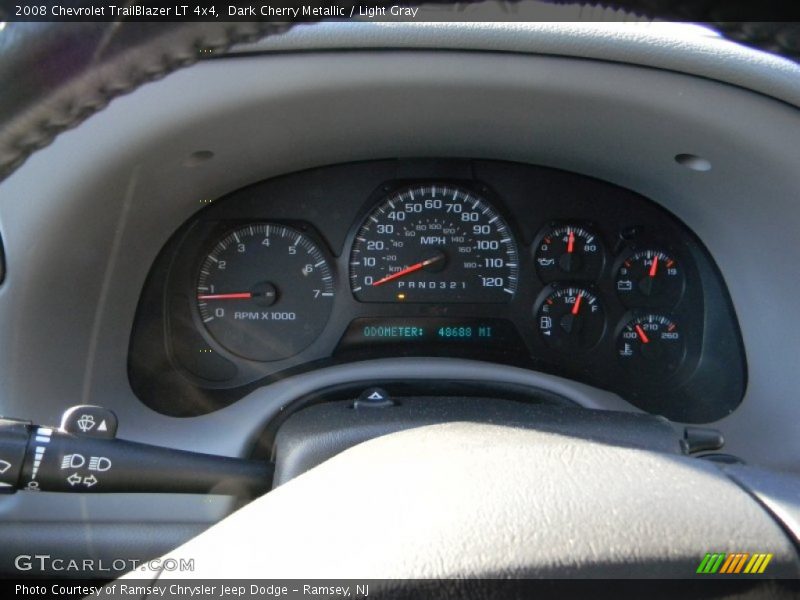 Dark Cherry Metallic / Light Gray 2008 Chevrolet TrailBlazer LT 4x4