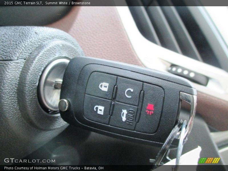 Summit White / Brownstone 2015 GMC Terrain SLT
