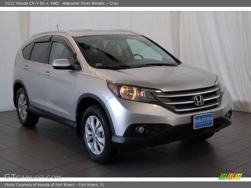 Alabaster Silver Metallic / Gray 2012 Honda CR-V EX-L 4WD
