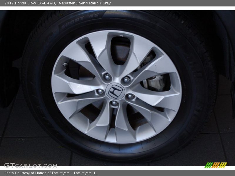 Alabaster Silver Metallic / Gray 2012 Honda CR-V EX-L 4WD