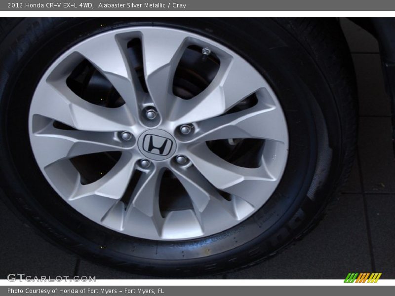Alabaster Silver Metallic / Gray 2012 Honda CR-V EX-L 4WD